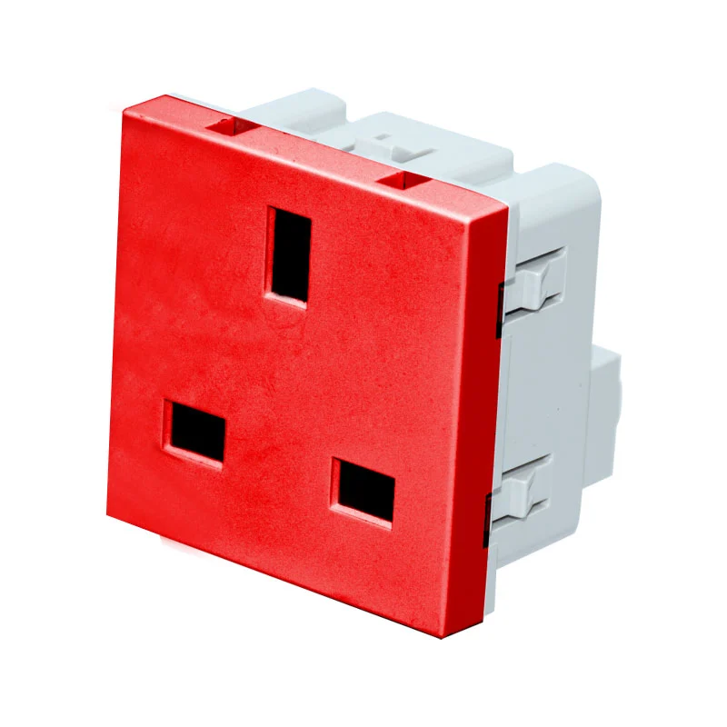 Matsayin Biritaniya Red 3Pin Socket Aiki Module