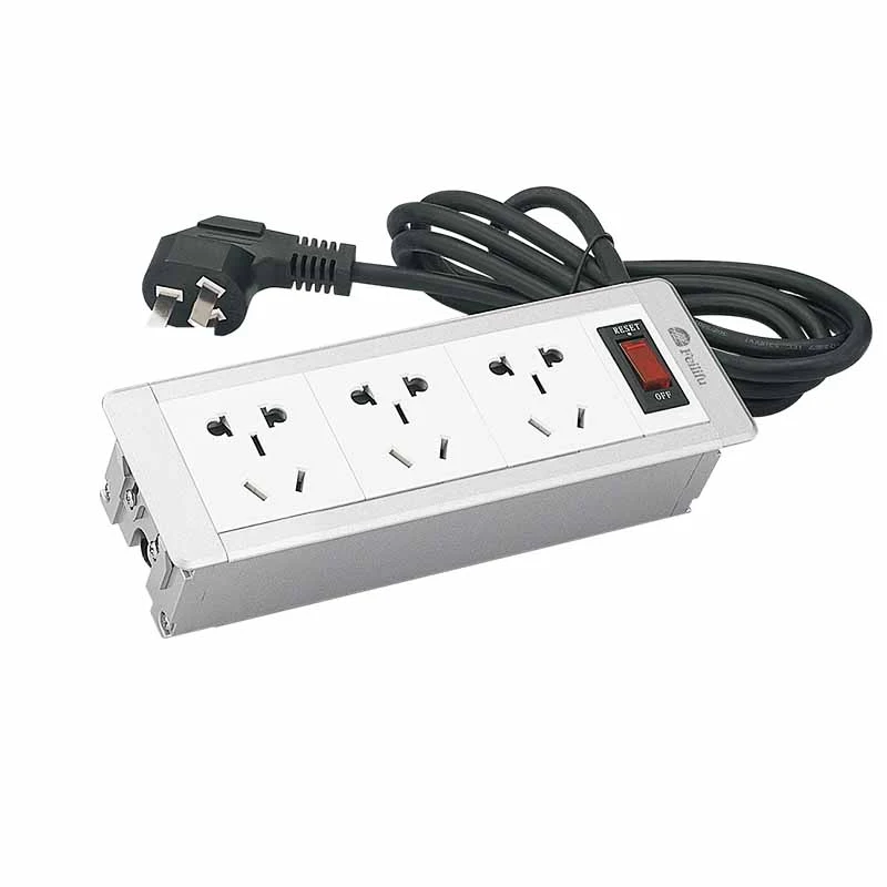 Multi-Ayyukan Hidden Desktop Socket Rectangle Power Strip