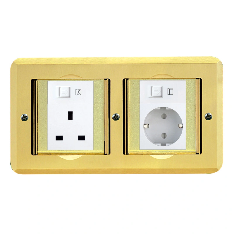 Buɗe Socket Brass Alloy Floor Socket 6 Ƙarfin Module