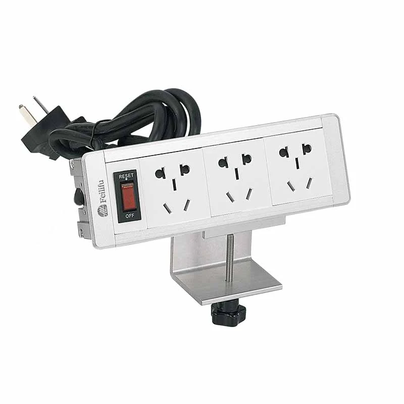 Cire Matsi Dutsen Tebur Power Strip Socket tare da Bracket